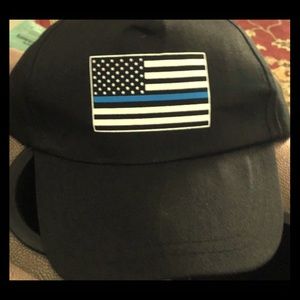 Thin blue line trucker cap
